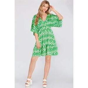 She + Sky Kimono Sleeve Dress